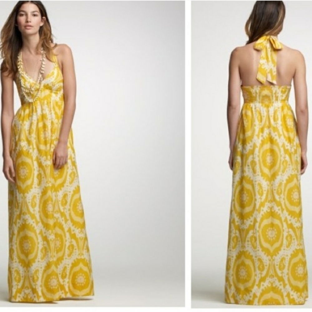 J. Crew Yellow and White Paisley Maxi Dress - Picture 13 of 13